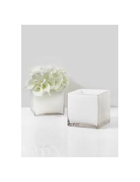 White Ceramic Cubes w/ Design Medium